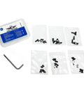Top Shelf Eight Forty Screw Bundle Packing Thirty Six Units In Six Eight And Ten Millimeter Sizes Featuring Oval And Filister Head Styles With A Companion Torx Driver For Rock Solid Precision Work Easy Hobby Upgrades And Zero Sweat Mounting Sessions with black oxide screws and a Torx driver.