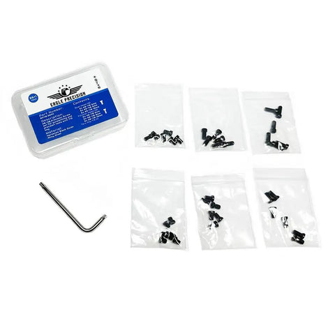 Top Shelf Eight Forty Screw Bundle Packing Thirty Six Units In Six Eight And Ten Millimeter Sizes Featuring Oval And Filister Head Styles With A Companion Torx Driver For Rock Solid Precision Work Easy Hobby Upgrades And Zero Sweat Mounting Sessions with black oxide screws and a Torx driver.