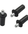 Legit Heavy Duty 10 Piece Spring Loaded Cabinet Door Repair Pins Black Durable Plastic And Reinforced Steel Core close-up view.