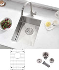 Undermount 12 By 16 Inch Stainless Steel Bar Sink For Wet Bar And Outdoor RV Use 16 Gauge Kitchen Sinks With Bottom Grid Drain Included