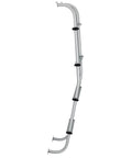 52 Inch Universal RV Ladder Heavy Duty Aluminum For RVs Campers And Cargo Vans Lightweight Yet Rock Solid Access Solution With Secure Screw Joined Design For Stable Climb And No Fuss Storage Silver, side view