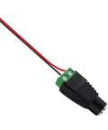 Solid Heavy Duty DC Power Jack Plug Adapter Connectors 5.5Mm X 2.1Mm with black plastic screw terminal plugs.