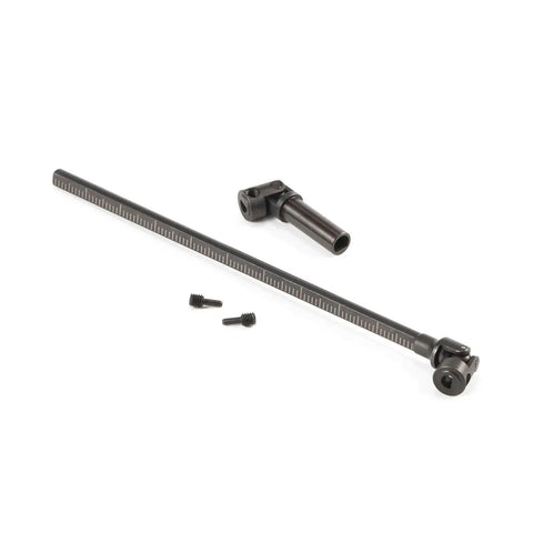Alloy Steel Cut To Length Driveshaft For SCX24 With D Shaped Input Fits Axial 1 24 RC Crawler Chassis Set Of 2 displayed with screws