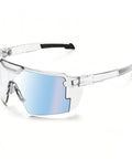 Heavy Duty Photochromic Safety Glasses Featuring Uv400 Polarized Auto Darkening Lenses And Impact Resistant Frames in a clear design.