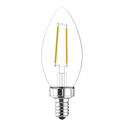 Relax LED Candle Light Bulbs Soft White 40 Watt Equivalent Clear Decorative B11 Small Base 8 Pack Energy Saving visible
