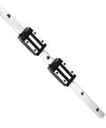 Two Pack 400mm Linear Slide Rails With Four HGH20CA Carriages for CNC Machines and DIY Projects shown with rail and carriages.