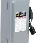 60 Amp 240 Volt General Duty Fusible Safety Switch, 2-Pole Outdoor NEMA 3R Enclosure With Neutral, heavy-duty gray box