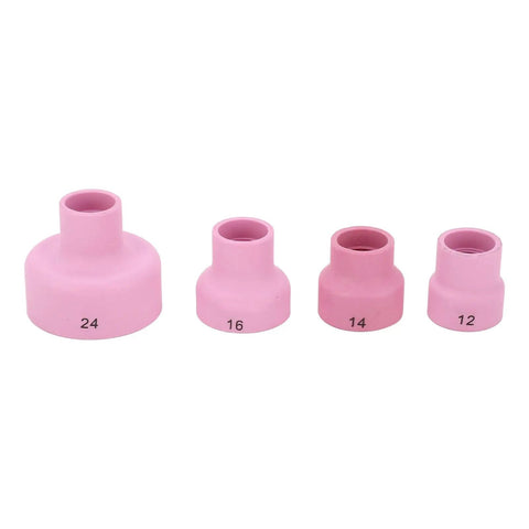 Dope Pink Ceramic Welding Cup Kit Set With 2.4mm Center Hole Inner Diameter For WP9 Welding Includes 12 14 16 24 Cups