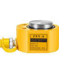 Yellow FPY-5 thin-type hydraulic jack cylinder with 5-ton output, 6mm stroke, collapsed height 40mm