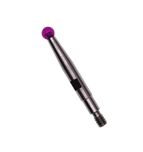 SUXING ruby contact point for Fowler X-Test Series indicators; metal shaft with pink ruby ball tip and threaded end
