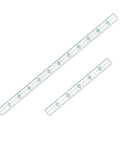 Slim 12 Inch Pocket Quilting Ruler in Clear Acrylic, Precision Measuring Tool with High Contrast Green Grid for Pattern Making