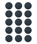 Self Adhesive Rubber Feet Pads Replacement Bottom Feet For Laptops MacBook Pro MacBook Air And More Keep Your Device Sturdy On Any Desk Or Countertop Surface Keyboard Speaker Coffee Maker 15 Pack showing 15 black circular pads.