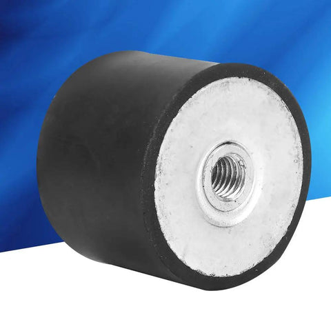 4 Pack Anti Vibration Bobbin Isolators For Automotive Heavy Machinery And Fitness Equipment Rubber Damper Absorbers NR SBR NBR CR EPDM SIL PU Materials DD40x30 M10 Mounting Options black rubber bobbin isolator with M10 threaded insert