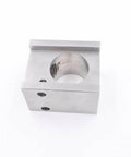 Aluminum mounting collar block for waterjet cutting, large central bore with side mounting holes