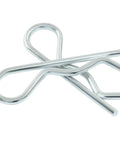 20 Pcs Zinc Plated R Clips M2 5x50 Retaining Cotter Pins For Trailers And Hitch Pins Wire Hair Pins, Trailer Clip Locks Silver