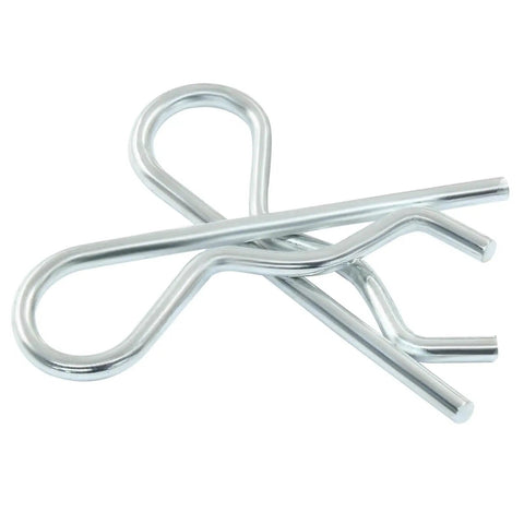 20 Pcs Zinc Plated R Clips M2 5x50 Retaining Cotter Pins For Trailers And Hitch Pins Wire Hair Pins, Trailer Clip Locks Silver