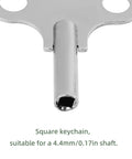 Universal Clock Winding Keys Kit For Old School Mechanical Clocks And Alarm Clocks In Stainless Steel Two Pack close-up view