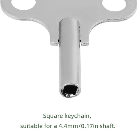 Universal Clock Winding Keys Kit For Old School Mechanical Clocks And Alarm Clocks In Stainless Steel Two Pack close-up view