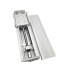 Heavy Duty Fully Enclosed Linear Slide Table With Manual Handwheel And Dust Guard Featuring 200Kg Load Rating And Precision SfU2010 Ballscrew, showing internal components.