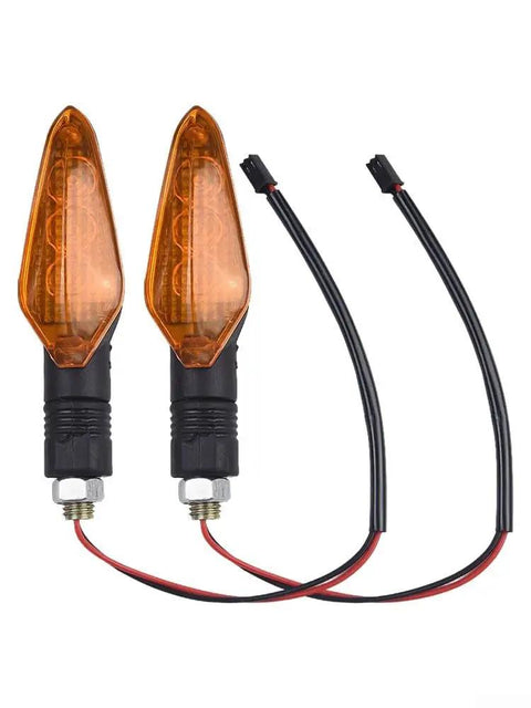 Must-Have E-Bike Tail Light With Bright 36V To 72V LED Turn Signals And Brake Lamp For Ultimate Night Ride Safety And High Visibility On The Street, amber pair with 2-pin wires