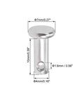 Single Hole Clevis Pins 4mm X 10mm Flat Head 304 Stainless Steel Link Hinge Pins 10 Pack For Quick Solid Connections In Machinery And DIY Projects For Heavy Duty Applications, 4mm x 10mm