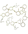 Heavy Duty Zinc Plated Steel Fuel Line Hose Clamps Set For Motorcycles Scooters And ATVs 250-Piece assortment showing various sizes