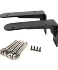 Heavy Duty Iron Triangle Shelf Brackets For Wall Cabinets And Counters Bulletproof Steel Corner Supports Kitchen And Bath Built Like A Tank Set Of Two with screws included.