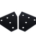 10 Pcs Anodised 90 Degree T Shape Corner Bracket Plate With Five Holes For 20x20mm Aluminum Extrusion Profile Black Heavy Duty