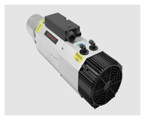 9KW Cnc Air Cooled Spindle Motor Featuring Atc Automatic Tool Changer Iso30 Bt30 Adapter Heavy Duty Frame for Metal Router milling rig.