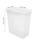 Transparent 5.8L Filament Storage Box For 3D Printer With Drying System And Airtight Waterproof Seal, dimensions shown