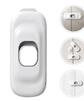 4 Pack Babyproof Cabinet Locks For Cabinets Drawers And Fridges Adjustable Length Easy Install White ABS Safety Locks