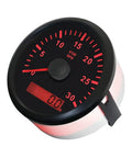 Diesel Engine Tachometer Gauge With Red Backlight 85mm 12V 24V 0 To 3000 RPM Easy Install Adjustable Idle Reliable Engine Signal Perfect For Trucks Generators And Heavy Machinery, black round dial
