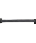 Front view of Six Inch C2C Modern Texture Cabinet Handle Pull In Solid Cast Iron Black Finish Five Pack with 6-7/8 inch overall length.
