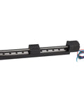 Solid As A Rock 200mm Stroke Linear Actuator delivering butter smooth slide motion, black aluminum frame, precision motion system.