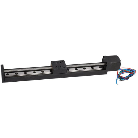 Solid As A Rock 200mm Stroke Linear Actuator delivering butter smooth slide motion, black aluminum frame, precision motion system.