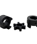 1 Inch Bore Flexible 3 Piece L Jaw Coupling Set With Rubber Spider For Log Splitter And Wood Processing Heavy Duty HT250 Cast Iron