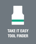 Zyklop Bit Socket Set With Holding Function, One Quarter Inch, Take It Easy tool finder icon on gray background