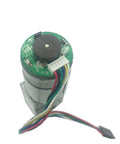 Top view of Super High Torque 12 Volt Dc Worm Geared Motor With Encoder Disk for Industrial Automation and Robots with wires.