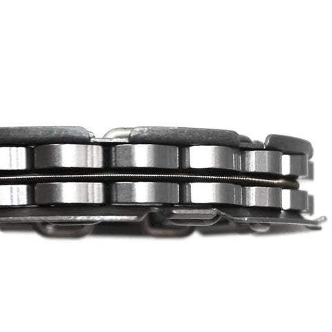 Side view of One Way Bearing Starter Clutch Overrunning Bearing for motorcycles with beefed up forged steel hub, 18-bead engagement