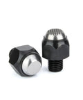 MJ420 Carbon Steel Ball Plungers With Hexagon Grub Bolts For Precision Positioning And Rock Solid Retention Available In M6 Through M30 Sizes, close-up view of black steel ball plungers.