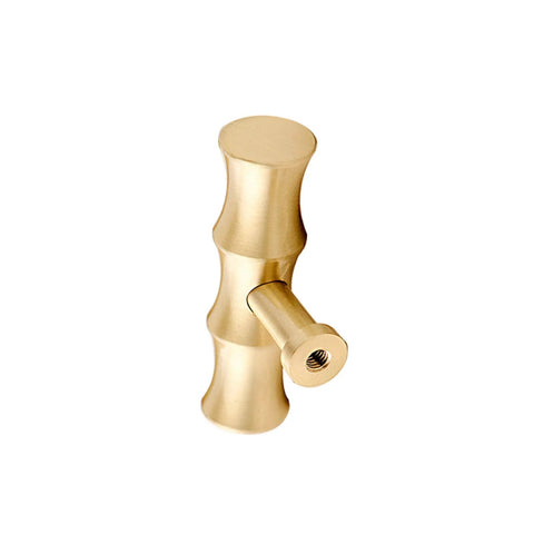Bamboo Brass Kitchen Cabinet Knobs 52mm Long 30mm High TBar Pull Handles in Brushed Gold for Cabinets Cupboards Drawers and Dressers