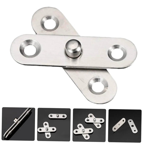 360 Degree Rotatable Hidden Door Pivot Hinge Set Made From Stainless Steel For Secret Doors And Concealed Entrances Pro Grade Heavy Duty Hinges For Smooth Operation And Durable Concealed Hardware, front view