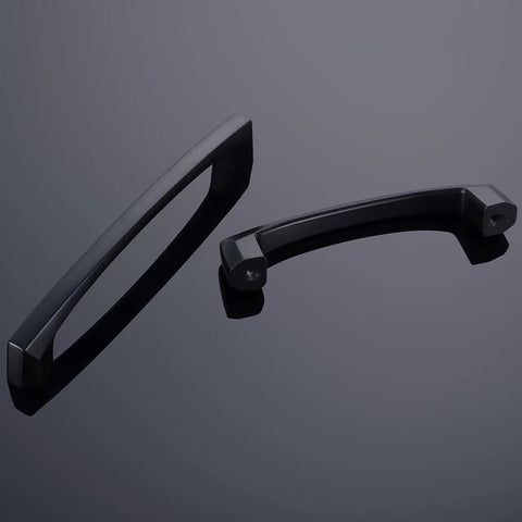 Two Pack Matte Black Cabinet Pulls 6.25 Inch Long Kitchen Drawer Handles Durable Alloy Cabinet Hardware for Cabinets and Furniture Easy Install