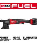 Premium Cordless Random Orbital Polisher Featuring Five Inch Backing Pad And Zero Drag Brushless Motor delivers torque for auto detailing.