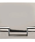 Stainless Steel Glass Door Hinge For Home Bathrooms Inclined Single Side Hinge Heavy Duty 304 Grade Built To Last front view