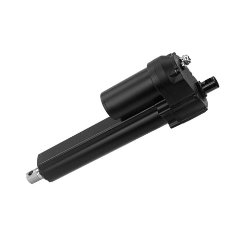 Progressive Automations 24V electric linear actuator, black heavy-duty housing with silver shaft