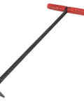 Heavy Duty Steel Manhole Cover Opener With Solid T Handle Grip Rust Resistant Multi Purpose Pull Lifter Hook For Sewer Lid Snagging And Jobsite Hauls No Sweat Tradesman Gear, 45x19x7cm size, rugged steel design.