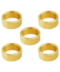 Heavy Duty Blade Arbor Adapter Reducer Ring 5 Pack in shiny brass material, designed for concrete cut off saws.