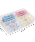 Get Jacked With These Super Tight 50pc Solder Seal Quick Wire Connectors For Fast Heat Shrink Butt Electrical Kits And Cool Automotive Insulated Tube Terminal Gadgets That Rock Your Rig. 50pc heat shrink solder seal wire connectors in clear 10.5x6.6x2.3cm case