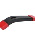 Heavy Duty T Track Clamp And Hold Down Jig With Black Oxide Finish for woodworking and metalworking, red ends, horizontal view